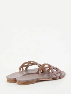 – Sandale aus Veloursleder in Altrosa-Unützer Sale