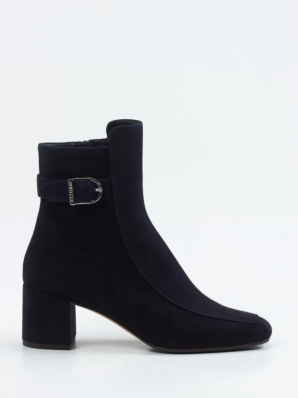 – Stiefelette aus Veloursleder tiefdunkel-Unützer Sale