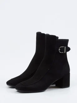 – Stiefelette aus Veloursleder-Unützer New