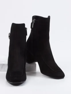 – Stiefelette aus Veloursleder-Unützer New