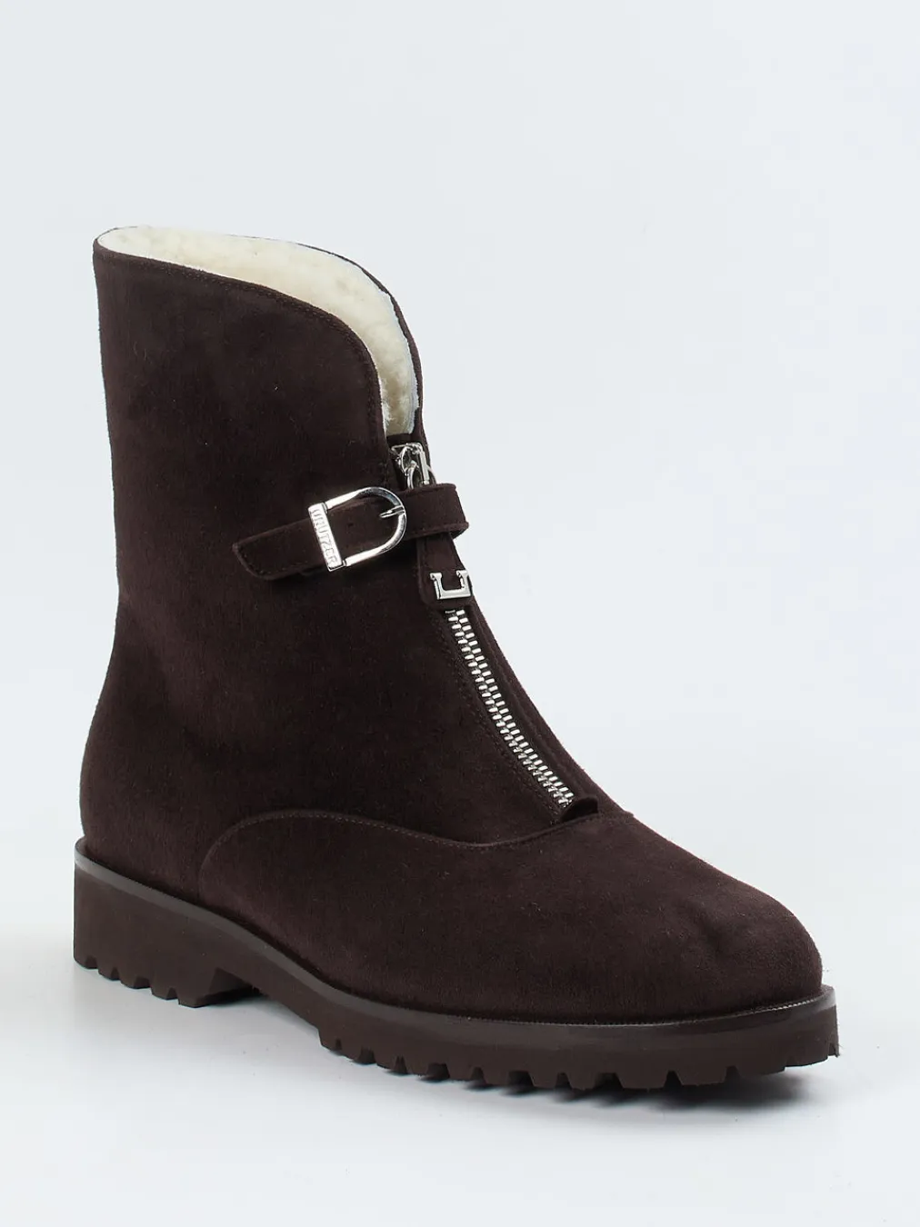 – Stiefeletten aus Veloursleder dunkel-Unützer Outlet