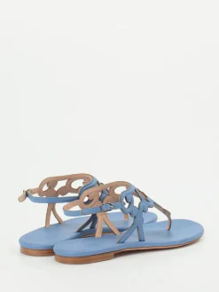 – Zehentrenner-Sandale aus Kalbleder jeans-Unützer Hot