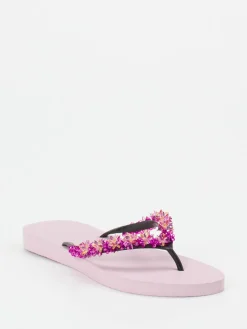 – Zehentrenner aus Gummi mit Perlenblüten-Uzurii Clearance