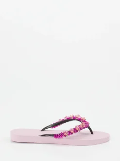 – Zehentrenner aus Gummi mit Perlenblüten-Uzurii Clearance