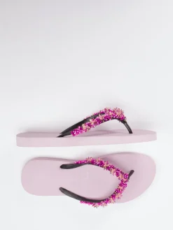 – Zehentrenner aus Gummi mit Perlenblüten-Uzurii Clearance