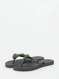 – Zehentrenner aus Gummi mit Perlenverzierung-Uzurii New