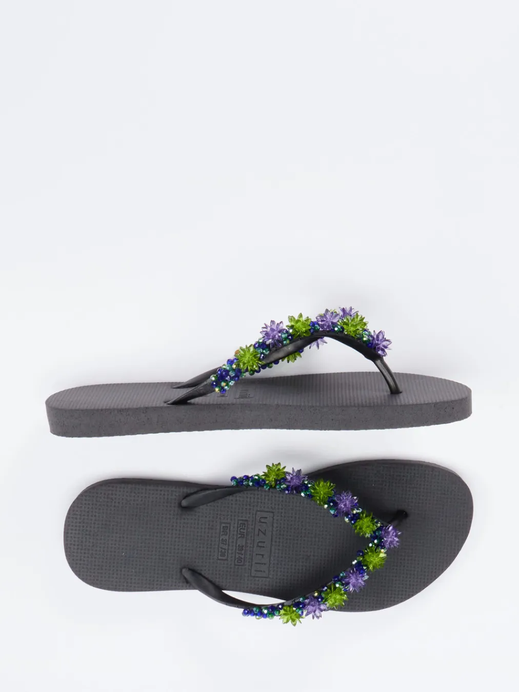 – Zehentrenner aus Gummi mit Perlenverzierung-Uzurii New