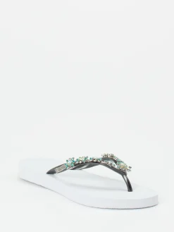 – Zehentrenner aus Gummi mit Strassbesatz-Uzurii Clearance