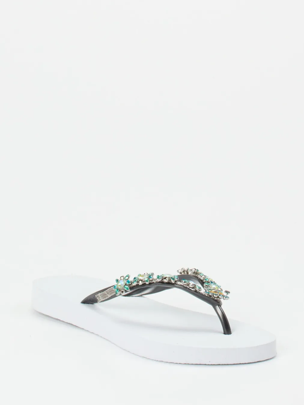 – Zehentrenner aus Gummi mit Strassbesatz-Uzurii Clearance