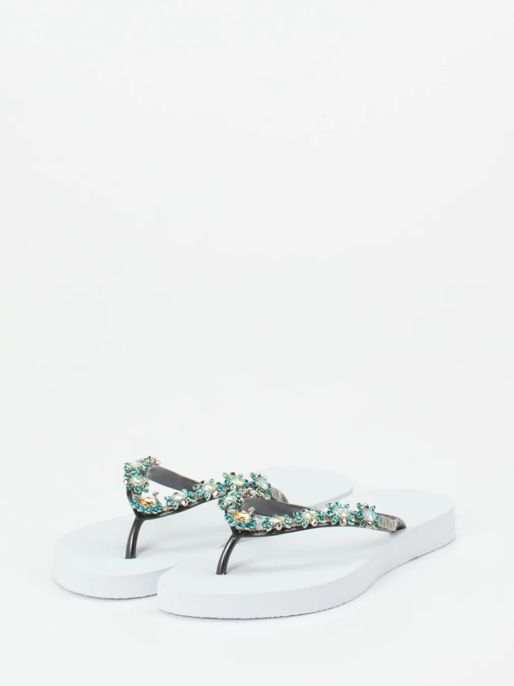 – Zehentrenner aus Gummi mit Strassbesatz-Uzurii Clearance