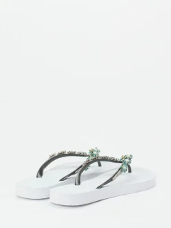 – Zehentrenner aus Gummi mit Strassbesatz-Uzurii Clearance