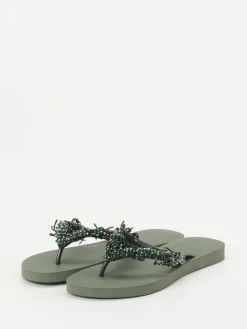 – Zehentrenner aus Gummi mit Perlenbesatz-Uzurii Best