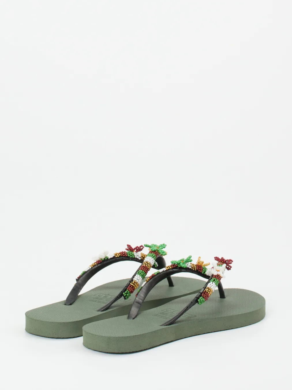 – Zehentrenner aus Gummi mit Perlenstickerei-Uzurii Online