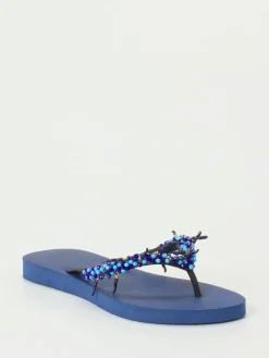 – Zehentrenner aus Gummi mit Perlenbesatz-Uzurii