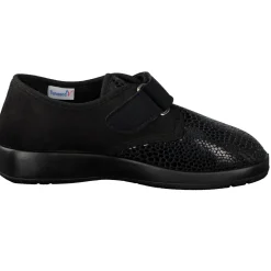 – Klett-Halbschuh aus Textil mit Reptilprägung-Varomed Sale