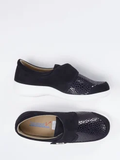 – Klettschuh aus Veloursleder Dunkel-Varomed Discount