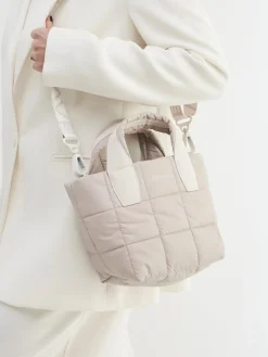 – Mini Tote Bag aus Nylon taupe-VeeCollective Berlin New