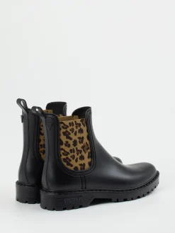 – Chelsea Boots aus Gummi mit Leoprint-Verbenas Hot