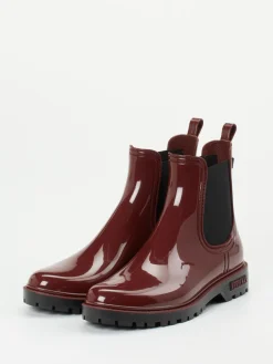 – Chelsea Boots aus glänzendem Synthetik Bordeaux-Verbenas Sale