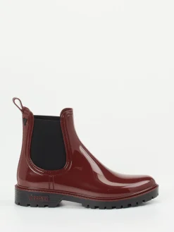 – Chelsea Boots aus glänzendem Synthetik Bordeaux-Verbenas Sale