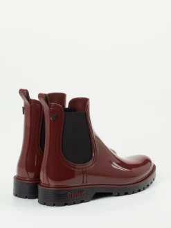 – Chelsea Boots aus glänzendem Synthetik Bordeaux-Verbenas Sale