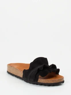 – Pantoletten aus Veloursleder-Verbenas