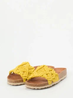 – Pantoletten aus Textil in Makramee-Optik-Verbenas Discount