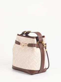 – Bucket Bag aus Textil und Leder-Viamailbag Clearance