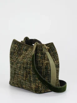 – Bucket Bag aus Textil in Olivtönen-Viamailbag Online