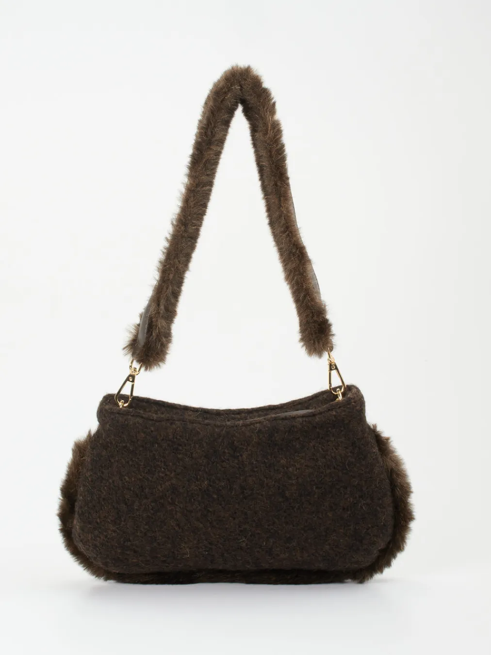 – Schultertasche aus Textil mit Kunstfell-Viamailbag Clearance