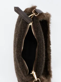 – Schultertasche aus Textil mit Kunstfell-Viamailbag Clearance