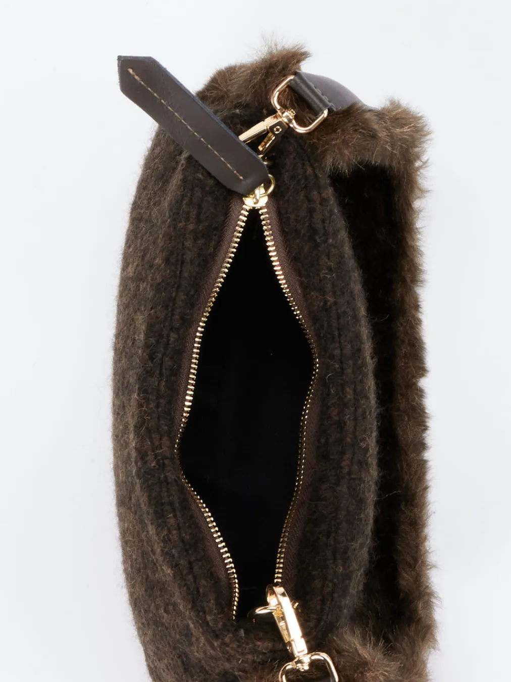 – Schultertasche aus Textil mit Kunstfell-Viamailbag Clearance