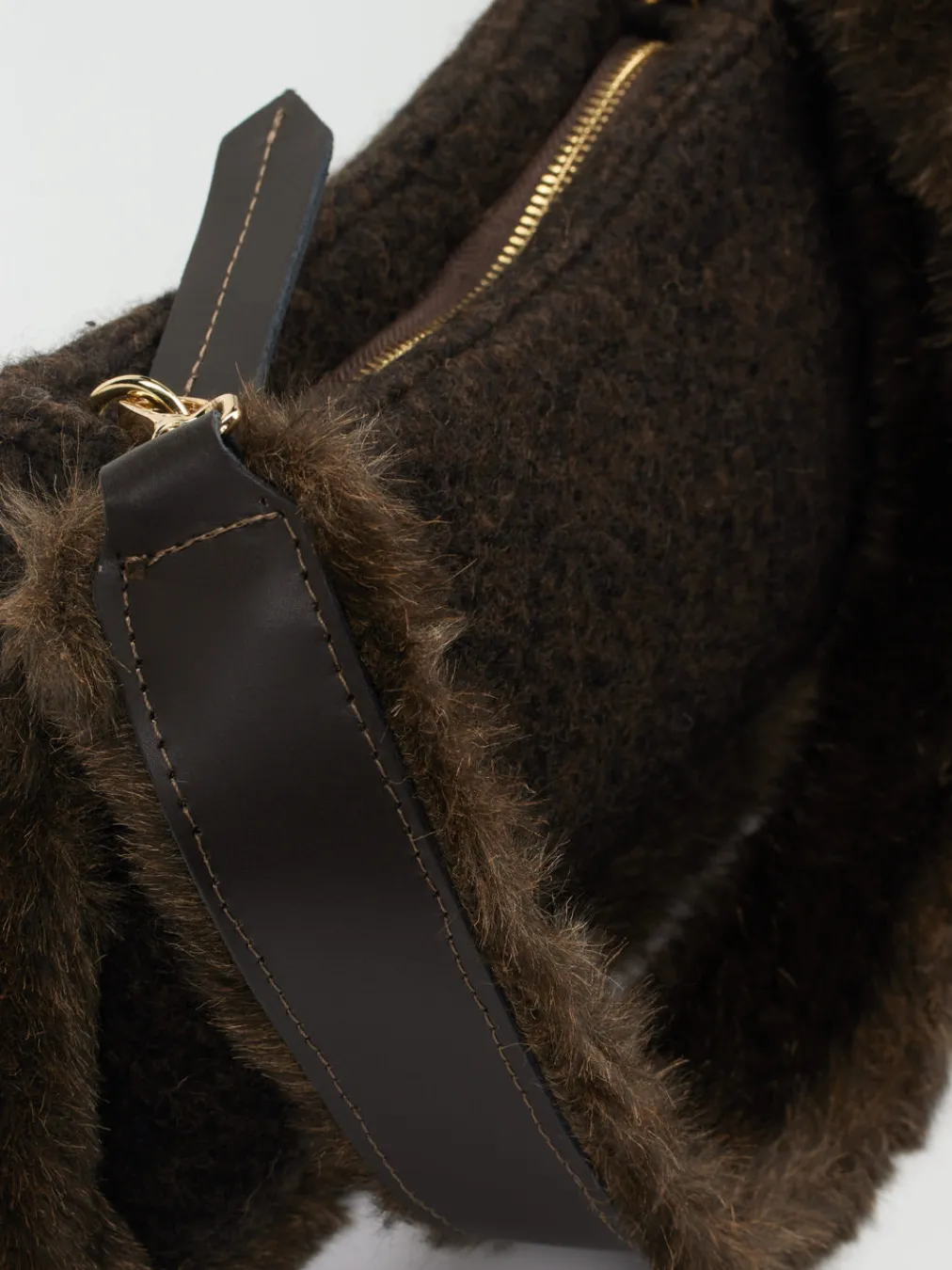 – Schultertasche aus Textil mit Kunstfell-Viamailbag Clearance