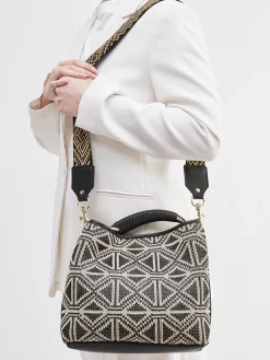 – Schultertasche aus Textil mit Ethno-Details-Viamailbag Discount