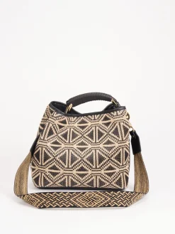 – Schultertasche aus Textil mit Ethno-Details-Viamailbag Discount