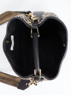 – Schultertasche aus Textil mit Ethno-Details-Viamailbag Discount