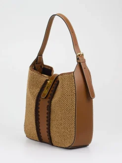 – Schultertasche aus Bouclé und Kunstleder-Viamailbag Outlet