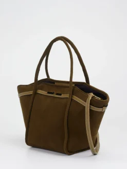 – Shopper aus Veloursleder olivbraun-Viamailbag Clearance