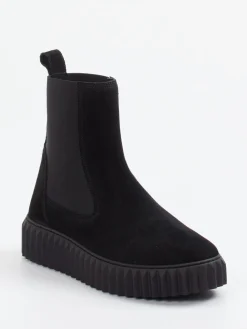 – Chelsea Boots aus Veloursleder-Voile Blanche