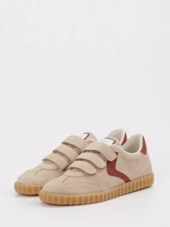 – Klett-Sneaker aus Veloursleder-Voile Blanche Sale