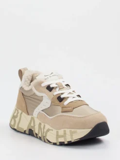 – Schnürstiefelette aus Veloursleder-Voile Blanche