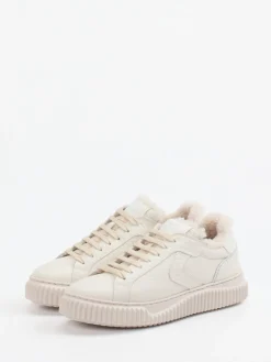 – Sneaker aus Kalbleder creme-Voile Blanche