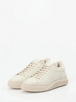– Sneaker aus Kalbleder creme-Voile Blanche