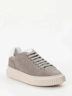 – Sneaker aus Veloursleder-Voile Blanche