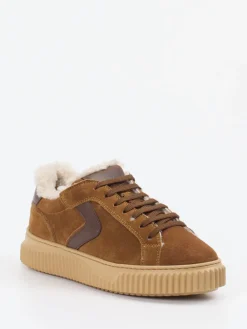 – Sneaker aus Veloursleder cognac-Voile Blanche New
