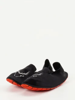 – Slipper aus Textil mit Strass-Hirsch-Wai New