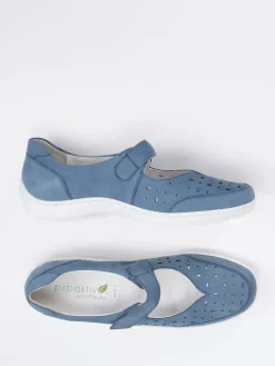 – Klettslipper aus Nubukleder jeans-Waldläufer New