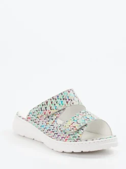 – Komfort-Pantolette aus geprägtem Leder color-Waldläufer New