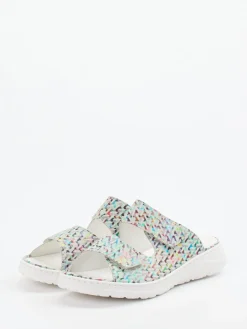 – Komfort-Pantolette aus geprägtem Leder color-Waldläufer New