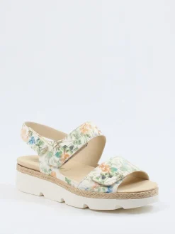 – Komfort-Sandalen aus Leder mit Jutebesatz-Waldläufer New